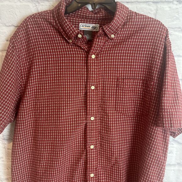 Urban Pipeline Up Men’s Short Sleeve Casual Cotton Button Down Size XL - Picture 3 of 7